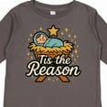 thumbnail image 4 of Inktastic Christmas Baby Jesus Nativity Scene 'tis the Reason Boys or Girls Long Sleeve Toddler T-Shirt, 4 of 5