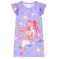 thumbnail image 6 of QEFJNO Kids Girls Nightgown Mermaid Dress Sleepwear 3-12 Years Pajamas Nightgowns for Little / Big Girls Nightshirt Nightie, 6 of 11