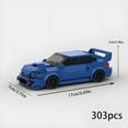 thumbnail image 3 of BRICK Blue Subaru WRX Compatible with LEGO Cars Toy Building Block Brick Car Toy, Great Gift - 303 Pcs, 3 of 5
