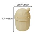 thumbnail image 3 of Plain Desktop Rocking Lid Small Trash Can Living Room Coffee Table Basket Household Table Mini Trash Can, 3 of 6