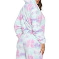 thumbnail image 4 of Qiylii Female Nightwear Jumpsuit,Floral Print Long Sleeve Zipper Hooded Jumpsuit, 4 of 5