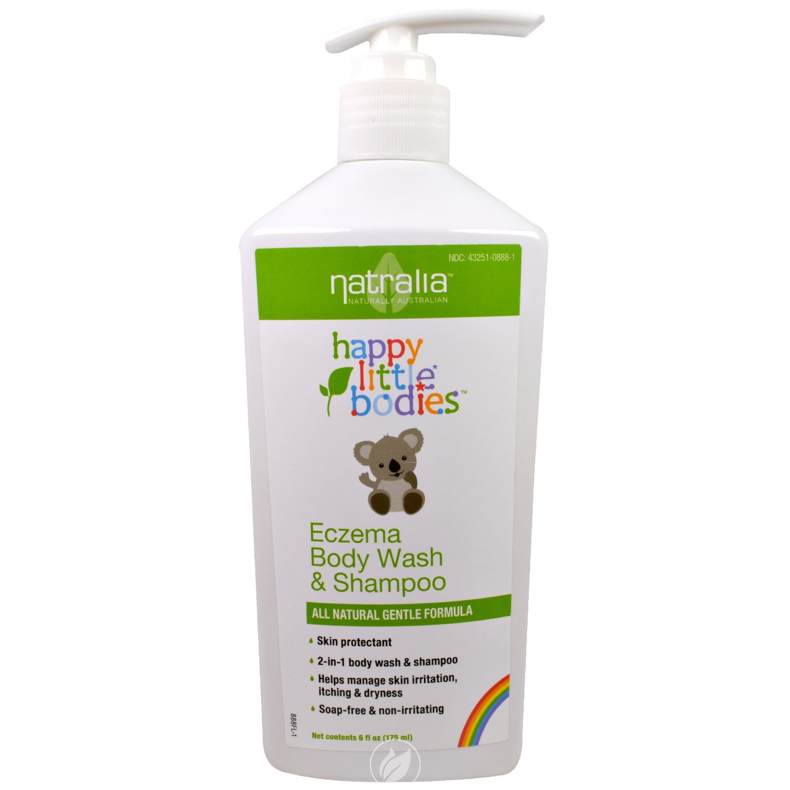 Eczema Body Wash & Shampoo 6 fl oz by Natralia, Pack of 2