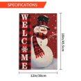 thumbnail image 6 of JOOCAR Christmas Garden Flag Double Sided Snowman Pattern Burlap Welcome Flag Weather Resistant Fade Resistant Winter Christmas Outdoor Yard Decoration Dimensions: 18 x 12 inches, 6 of 7