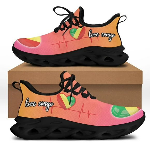 Zapatos casuales de diseño con la bandera de la República del Congo para hombre, zapatillas planas con cordones, resistentes al desgaste, tenis masculino