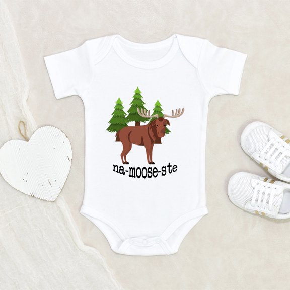 Newborn Baby Clothes - Na-Moose-Ste Baby Clothes - Funny Baby Clothes - Cute Animals Baby Clothes