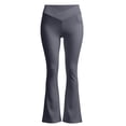 thumbnail image 4 of Yoga Pants Women High Waist Tummy Control Flared Leggings with Pockets Grey M, 4 of 4
