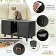 thumbnail image 6 of Gymax Cat Litter Box Enclosure TV Stand Cabinet Hidden Cat House Washroom W/ 2 Doors Patented, 6 of 10
