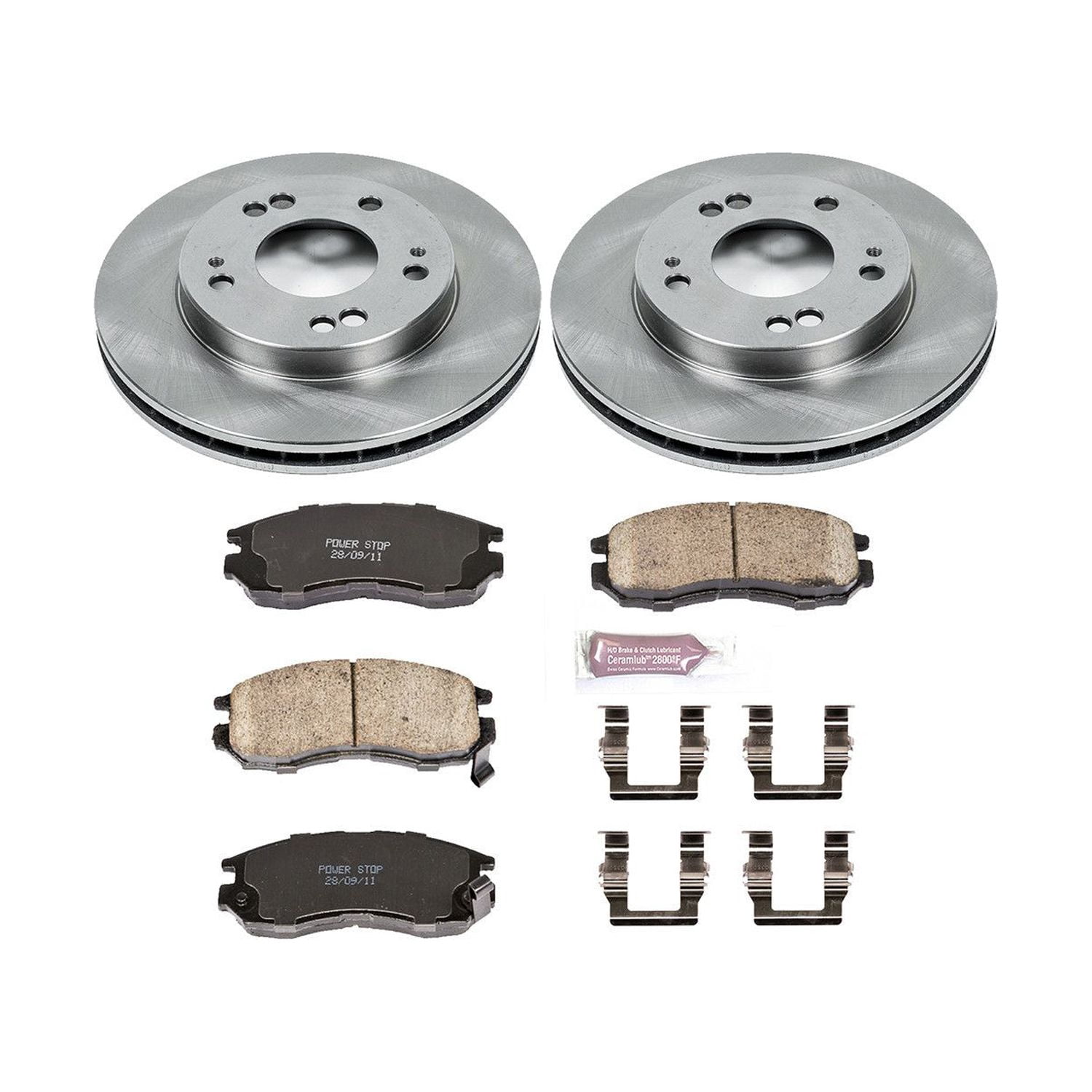 Power Stop Front Stock Replacement Brake Pad and Rotor Kit KOE681