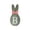 Green, variant on Green Resin Easter Egg Ornament With Imitation Weave Pattern 16.5Cm Bunny Ear Shaped Letter Decoration For Home Table Mantel Shelf Spring Holiday Decor Green Tone