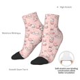 thumbnail image 6 of Rateoe Easter Rabbit Pattern Quarter Crew Socks,Toe Seamed Ankle Socks,Cotton Cushioned Breathable Athletic Crew Sports Socks, 6 of 7