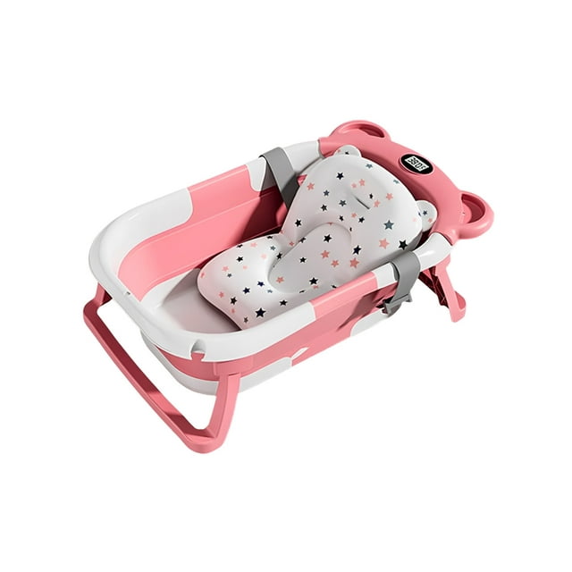 Bañera Xtellar Tina De Baño Para Bebe Plegable Portatil Casa Y Viaje Color Rosa