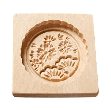 

Waroomhouse Squirrel-shaped Biscuit Mold Wooden Cookie Mold Wooden 3d Cookie Mold Flower Snowflake Santa Food Grade Non-stick Dishwasher Safe Chocolate Biscuit