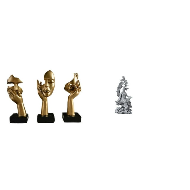 Estatuas de pensadores,Estatuas de pensadores,esculturas de arte abstracto para mesa,Estatua de Guan Yin,Estatua de Guan Yin para decoración del hogar,obra de arte artesanal,Figura de