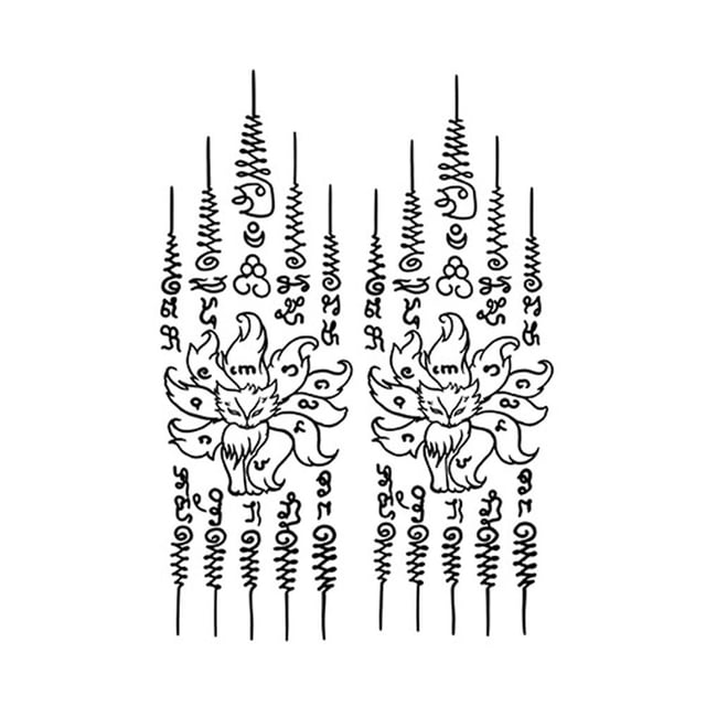 Waterproof Thai Style Queen Memorial Temporary Tattoo Sticker | Large Arm Body Art Decal for Events, Festivals & Cosplay, Easy Application & Removal