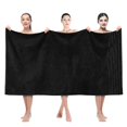 thumbnail image 1 of Toalla de baño American Soft Linen 100% algodón, 35 x 70 cm, color negro, 1 of 9