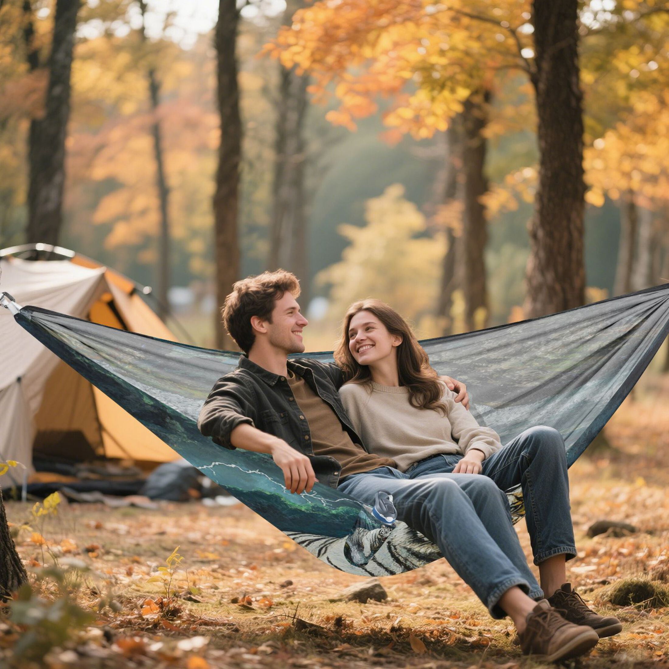 Hammock Camping Hammock Nylon Portable Hammock Travel Camping Hammock The Tiger by The Sea