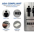 thumbnail image 2 of Unisex/Wheelchair Restroom Sign - Brushed Aluminum -GDS, 2 of 6