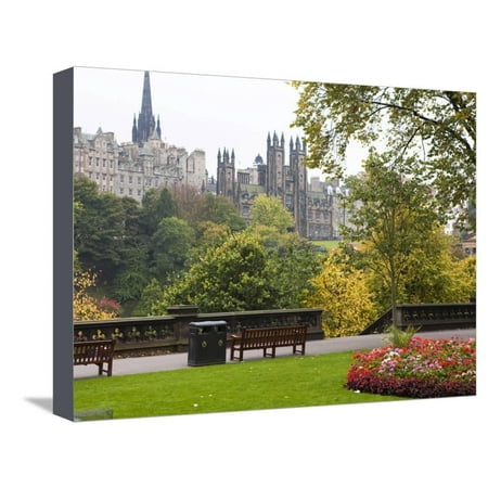 Princes Street Gardens, Edinburgh, Lothian, Scotland, Uk Stretched Canvas Print Wall (Best Garden Design App Uk)