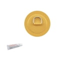 thumbnail image 2 of Almohadilla D de acero inoxidable/parche adecuado para pegamento de barco de de 2 ml, incluido Simple Amarillo Cola Parche de anillo D de acero inoxidable, 2 of 8