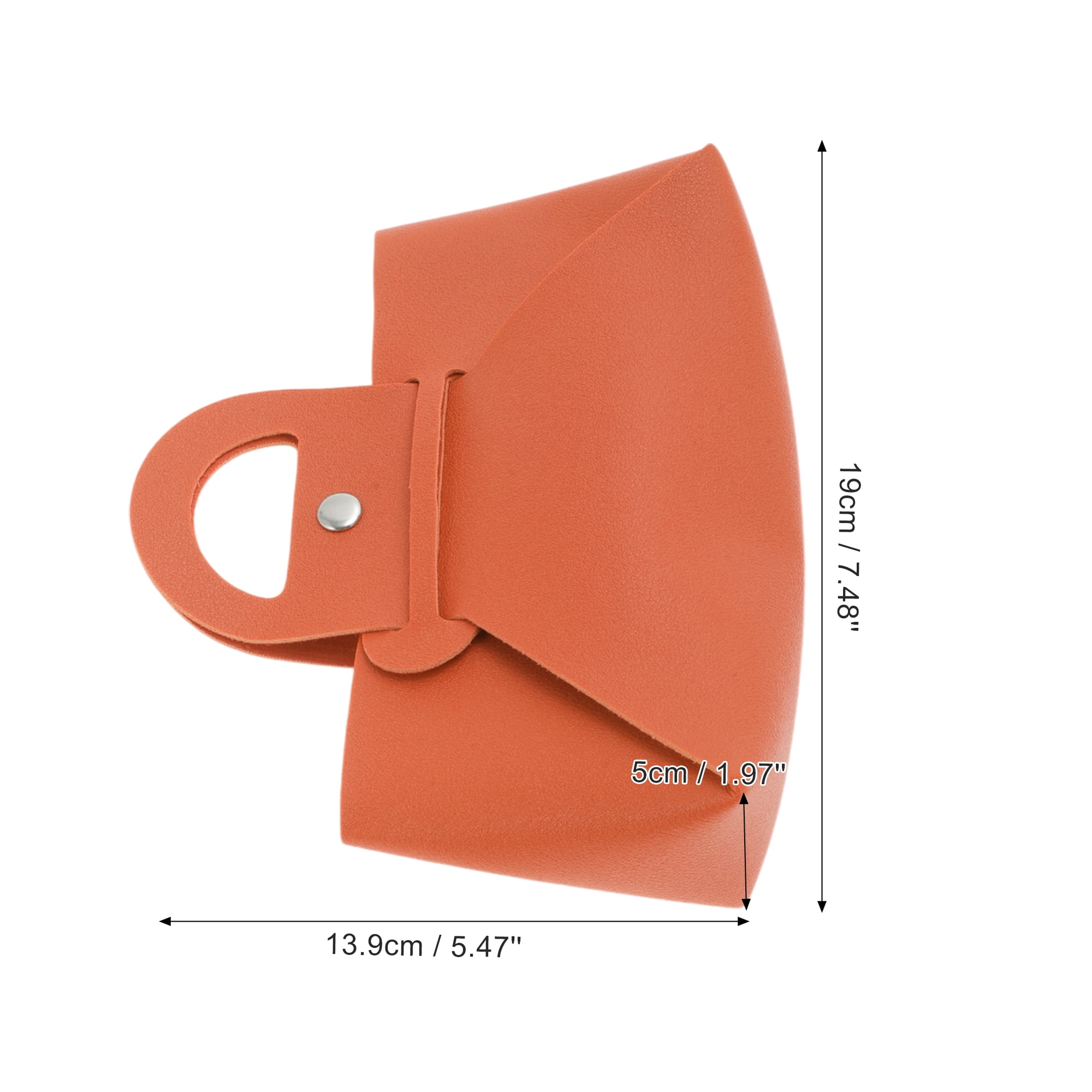 Unique Bargains Handheld Eyeglasses Bag Portable Eyeglasses Storage 1 Pc Orange Red