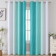 thumbnail image 2 of Cortinas opacas Estelar Textiler, color verde azulado/blanco grisáceo, 132 x 213 cm, 2 of 9