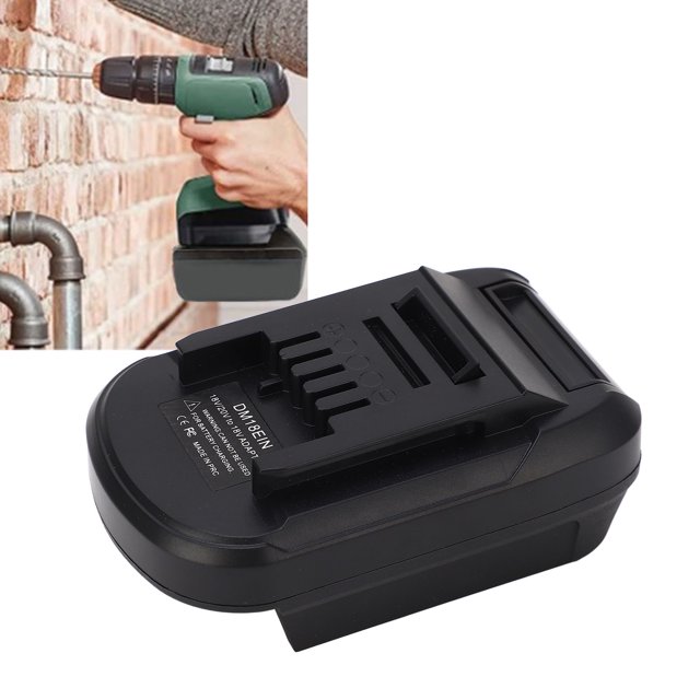 Convertidor de adaptador de batería contactos metálicos seguros sin sacudidas Adaptador de batería de litio de 18 V ABS fuerte para herramienta eléctrica ANGGREK Otros