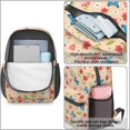 thumbnail image 4 of Pioneer Flower Floral Print Pattern 17" Waterproof Oxford School Backpacks for Teens, S-Shape Padded Straps, for School, Travel, Hiking, Camping, 4 of 4