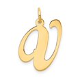 thumbnail image 1 of Diamond2Deal 14K Pendentif Initiale Lettre V en Or Jaune pour Femmes, 1 of 5