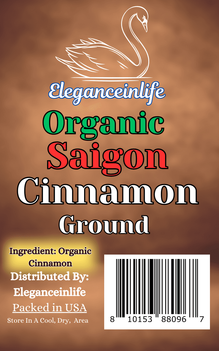 Eleganceinlife Organic Saigon Cinnamon Ground, 10.7 oz (303g) - Packed in USA Pack of 2