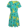 thumbnail image 5 of Margarita Time Dress Summer Street Style Dresses Female Short Sleeve Printed Sundress, 5 of 7