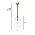 thumbnail image 6 of Hunter - Lochemeade 1-light Alturas Gold, Small Pendant Light, Dimmable, Transitional Style, Cylinder Shaped, for Bedrooms, Kitchens, Dining, Living Rooms - 45228, 6 of 7