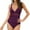Purple, variant on Zpanxa Women's Tummy Control Swimsuits Mesh One Piece Bathing Suits Slimming V Neck Swimwear Hot Pink XL