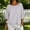 White, variant on Qulqfy Casual Womens Blouse Crew Neck Short Sleeve Loose Striped Ruffle Spring Summer Trendy Boho Women's Tops Black M