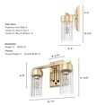 thumbnail image 5 of Hunter - Gatz 2-light Alturas Gold, Small Vanity Light, Dimmable, Modern Style, for Bedrooms, Kitchens, Dining, Living Rooms - 19682, 5 of 6