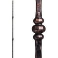 thumbnail image 1 of 0.56. x 44 in. Tuscan Square Hammered Double Knuckle Solid Iron Baluster, Oil Rubbed Bronze, 1 of 1