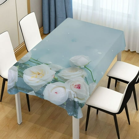 

Ryvnso Yellow Rose Flowers Rectangle Table Cloth Tablecover Dinning Tablecloth 54 x54
