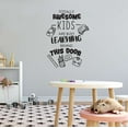 thumbnail image 2 of Learning Behind the Door Totally Awesome Kids Educational Quote Wall Decal Wall Art Sticker Designs Vinyl Stickers For Home House Walls Rooms Windows Bedroom Decoration Size (20x20 inch), 2 of 3