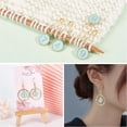 thumbnail image 6 of 10Pcs 10 Style Iron Calabash Pins with Alloy Enamel Charm Knitting Stitch Marker Flat Round with Number 0~9 Dark Cyan 36mm 1Pc/style DIY, 6 of 7
