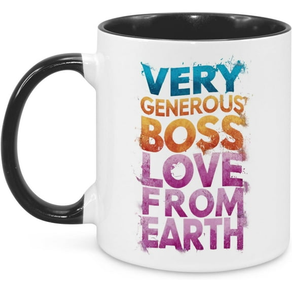 Gifts for Boss,Boss Coffee Mug Funny Boss Mug Generous Boss Love from Earth Mug- Gag Boss Mug-Best Boss Day Gifts Boss Gifts for Women Men Christmas Gifts for Boss(White 11oz)