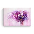 thumbnail image 3 of Startonight Canvas Wall Art Abstract White Purple Flowers Painting Framed 32" x 48", 3 of 6
