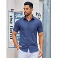 thumbnail image 2 of COOFANDY Men's Short Sleeve Shirt Casual Button Down Shirts Untucked Dress Shirts, 2 of 6