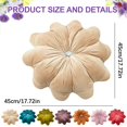 thumbnail image 3 of 18 Inch Velvet Round Throw Pillow case, Decorative Shaped Cushion For Sofa,Couch,Vanity Chair, Bed, Living Room Accent,Soft Home Decor Pillow(Style B), 3 of 5