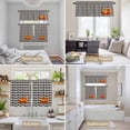 thumbnail image 6 of Fall Pumpkin Kitchen Curtains Sets for Windows 36 Inch Length, Thanksgiving Black Check Buffalo Plaid Rod Pocket Window Treatments Tier Curtains and Valances Set for Bedroom/Bathroom, 6 of 8