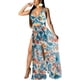 thumbnail image 3 of Lora Vestido maxi de dos piezas con cuello en V y estampado floral para mujer, 3 of 5