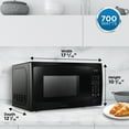 thumbnail image 3 of Danby 700W 0.7 Cubic Feet Convenient User-Friendly Countertop Microwave, Black, 3 of 10