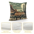 thumbnail image 4 of BCIIG Wild and Free Cowboy Horses Desert Soft Throw Pillow Covers Retro Western Cowboy Cushion Cover Decor for Sofa Couch Bed 18x18 Inch, 4 of 5