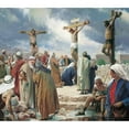 thumbnail image 2 of Carl Bloch 14x12 Gold Ornate Wood Frame and Double Matted Museum Art Print Titled - Crucifixion, 2 of 4