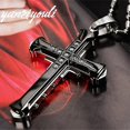 thumbnail image 1 of Pendentif Croix Argent Or Noir Acier Inoxydable Zirconium Jésus Pendentif Croix, 1 of 2