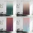 thumbnail image 4 of Shower Curtain for Bathroom Simplicity Waterproof Gradient Color Blackout Opaque, 4 of 5