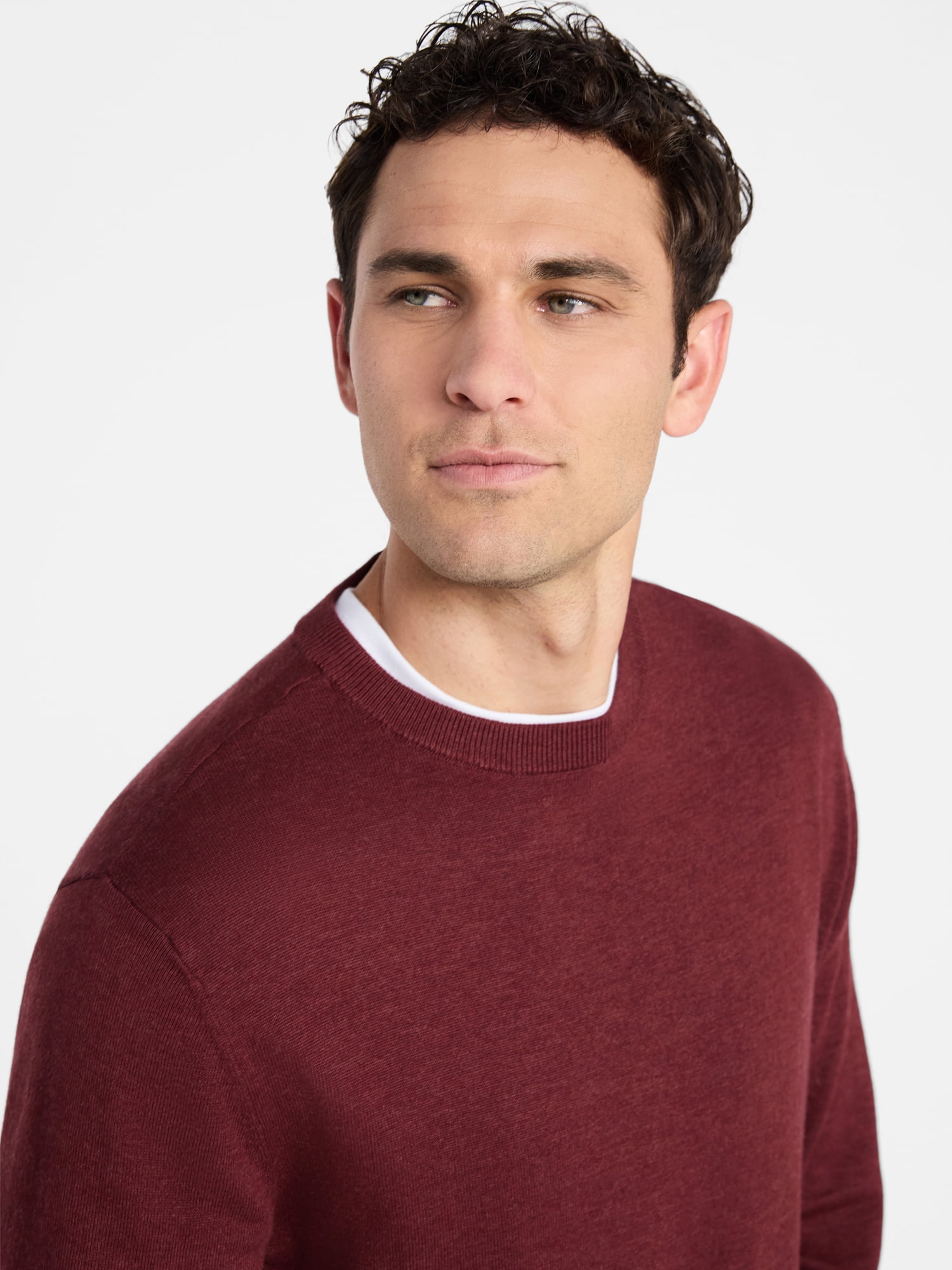 George Men's & Big Men's Relaxed Fit Lightweight Crewneck Sweater, Sizes XS-3XL